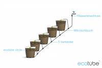 ecotube HOME Perlschlauch Bewässerung - Blumentopf 5er SET