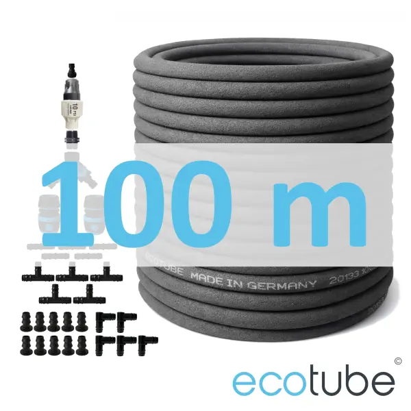 ecotube HOME Perlschlauch 100 m Set – Wassersparende Gartenbewässerung