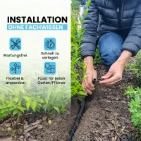 ecotube HOME Perlschlauch 50 m Set – Wassersparende Gartenbewässerung